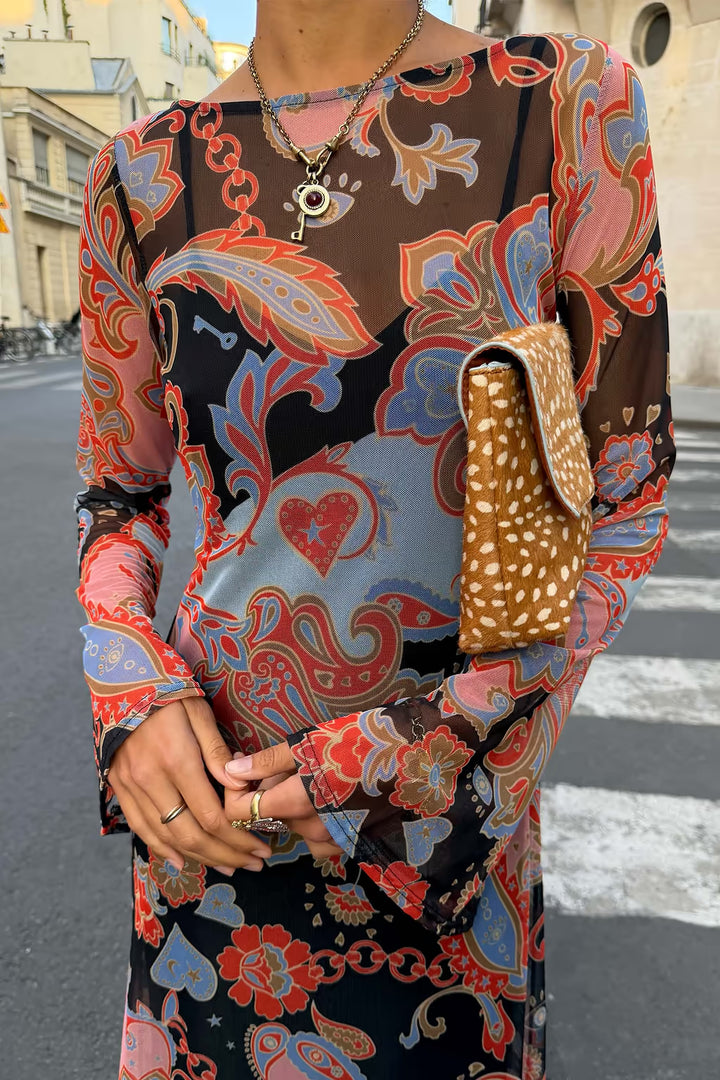 Paisley Aria Mesh Dress