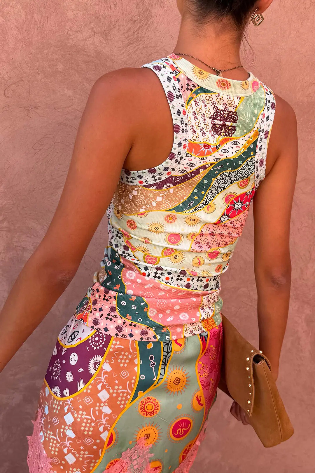 Never Fully Dressed Pastel Morocco Rib Tank Top