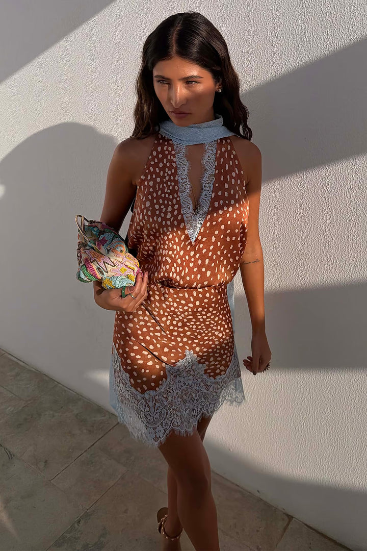 Never Fully Dressed Fawn Print Mini Maeva Skirt