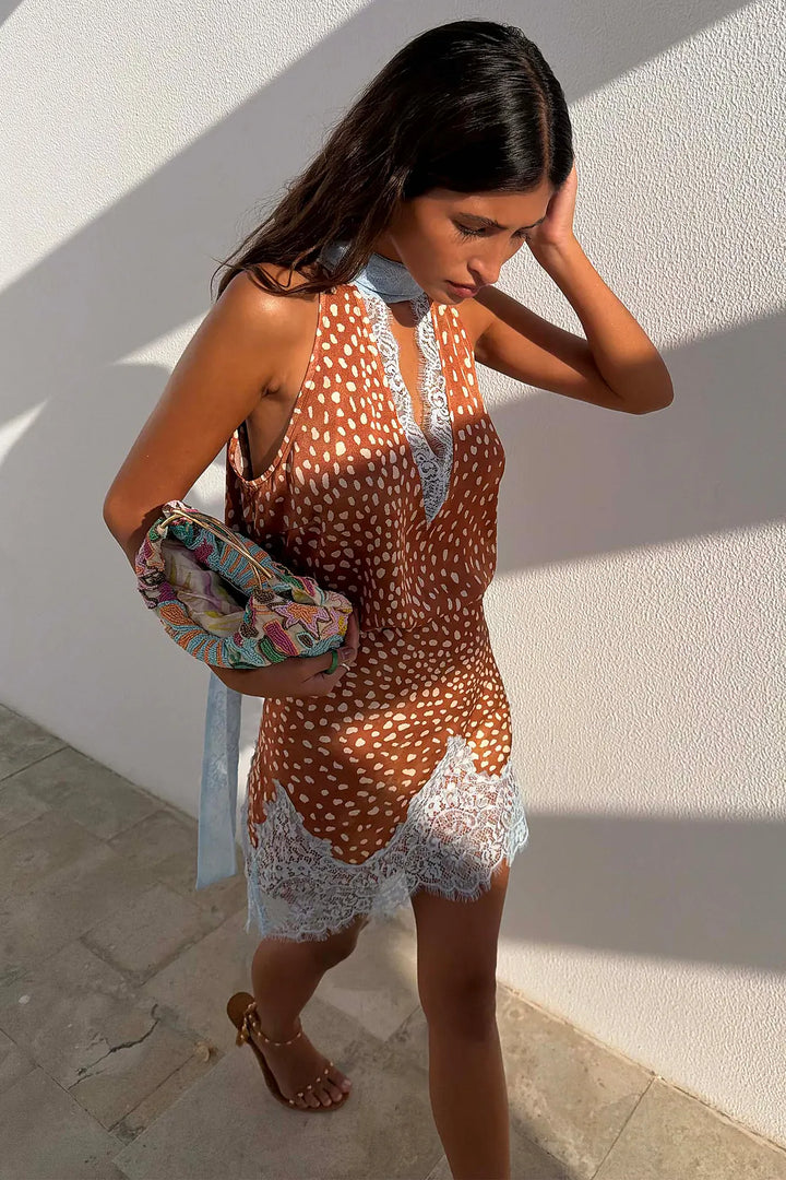 Never Fully Dressed Fawn Print Mini Maeva Skirt